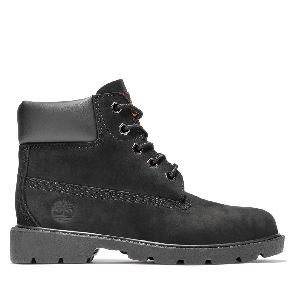 Botas 6-Inch Timberland Argentina Niños - 6-Inch Junior Classic Waterproof - Negras - KSCYRA-143